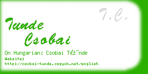 tunde csobai business card